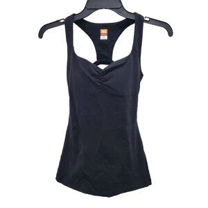Lucy LucyPower Women's Black Fitted Shelf Bra Cut Out Racerback Tank Size‎ XS